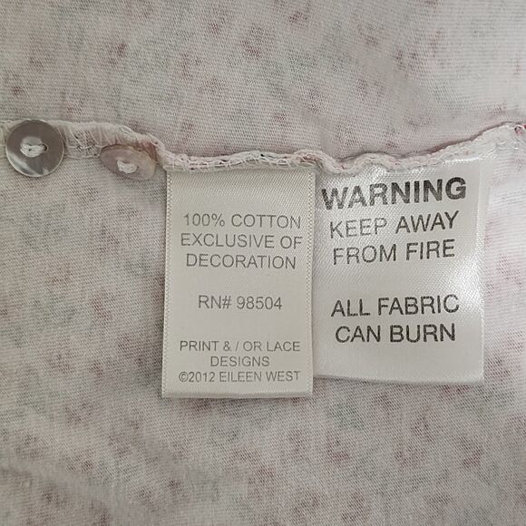 Lot of 2 Eileen West Womens Cotton Long Nightgowns Pink Blue Floral Size M - Picture 7 of 16